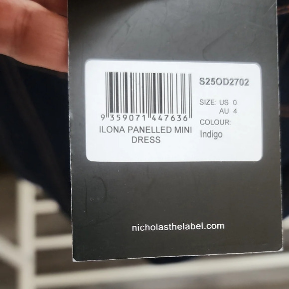 Nicholas Alina Sleeveless Indigo Mini Dress Size 4 With Panels - Picture 2 of 8